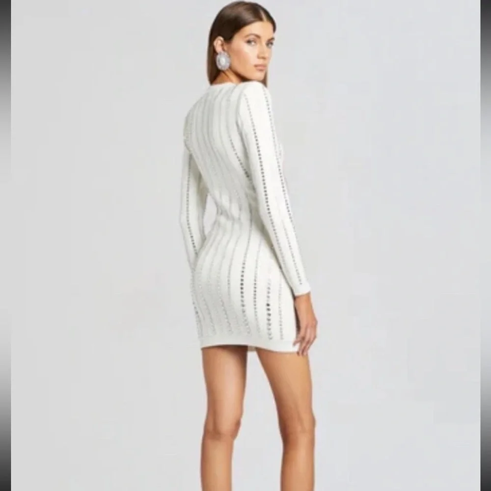 Retrofete XS Virginity White Long Sleeve Sequin Dress - Picture 3 of 7